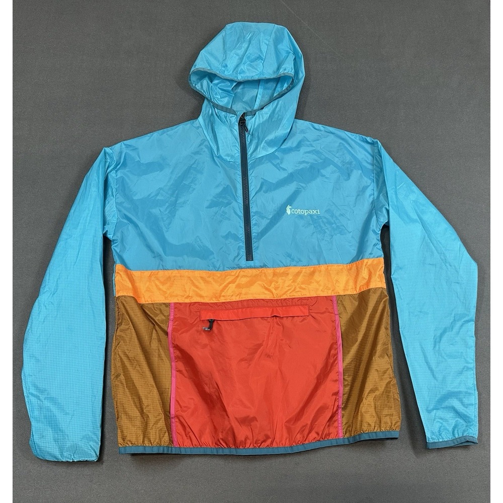 Cotopaxi Teca Windbreaker Jacket Womens Small Multicolor Hooded 1/2 Zip Anorak